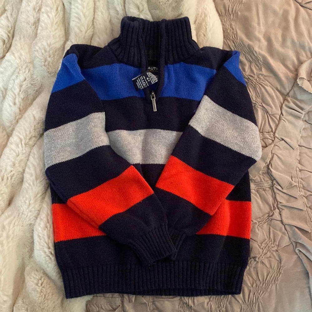 Nautica quarter zip sweater boys